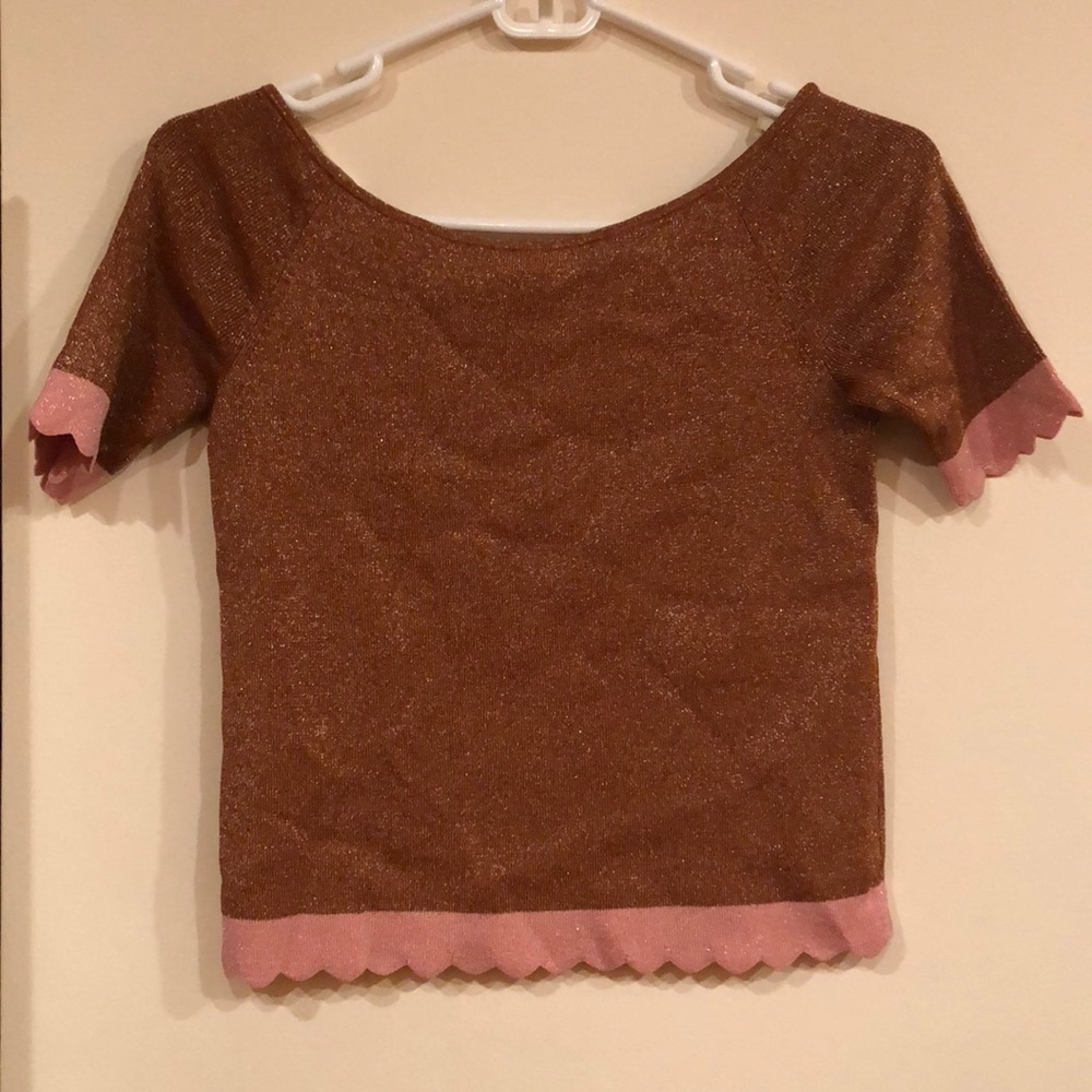 Kate spade stretchy lurex crop top